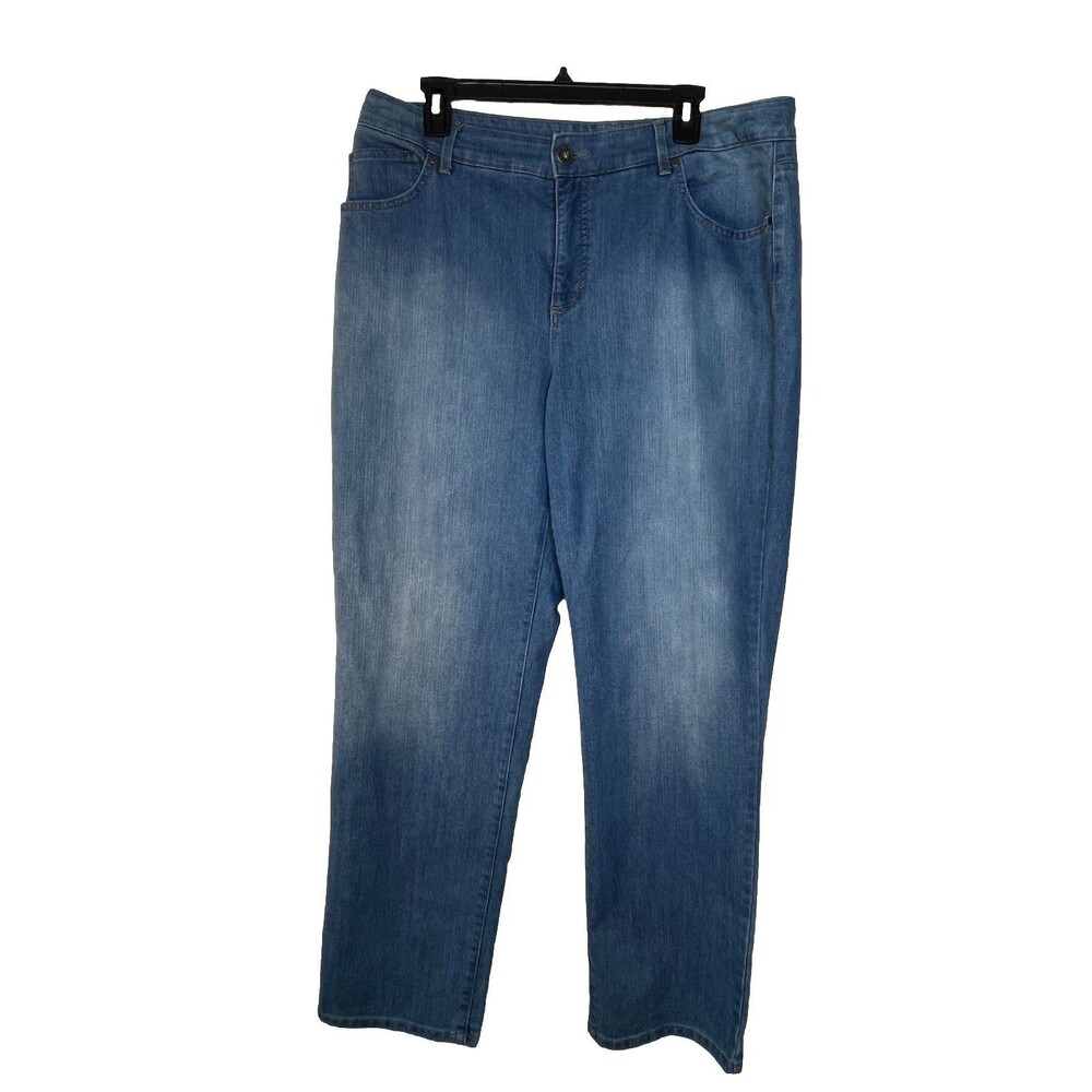 Bandolino Mandie 31” Inseam Jeans Straight Leg Pants Medium Blue Size 3 US 16